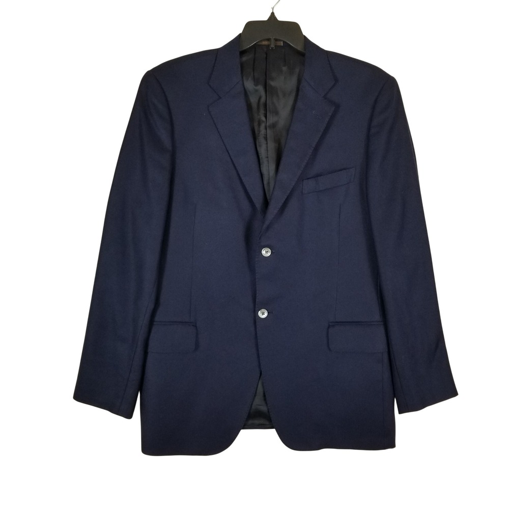 John W. Nordstrom Blazer Men 44L Navy Loro Piana 100% Cashmere Sport Coat Napoli - Picture 1 of 10
